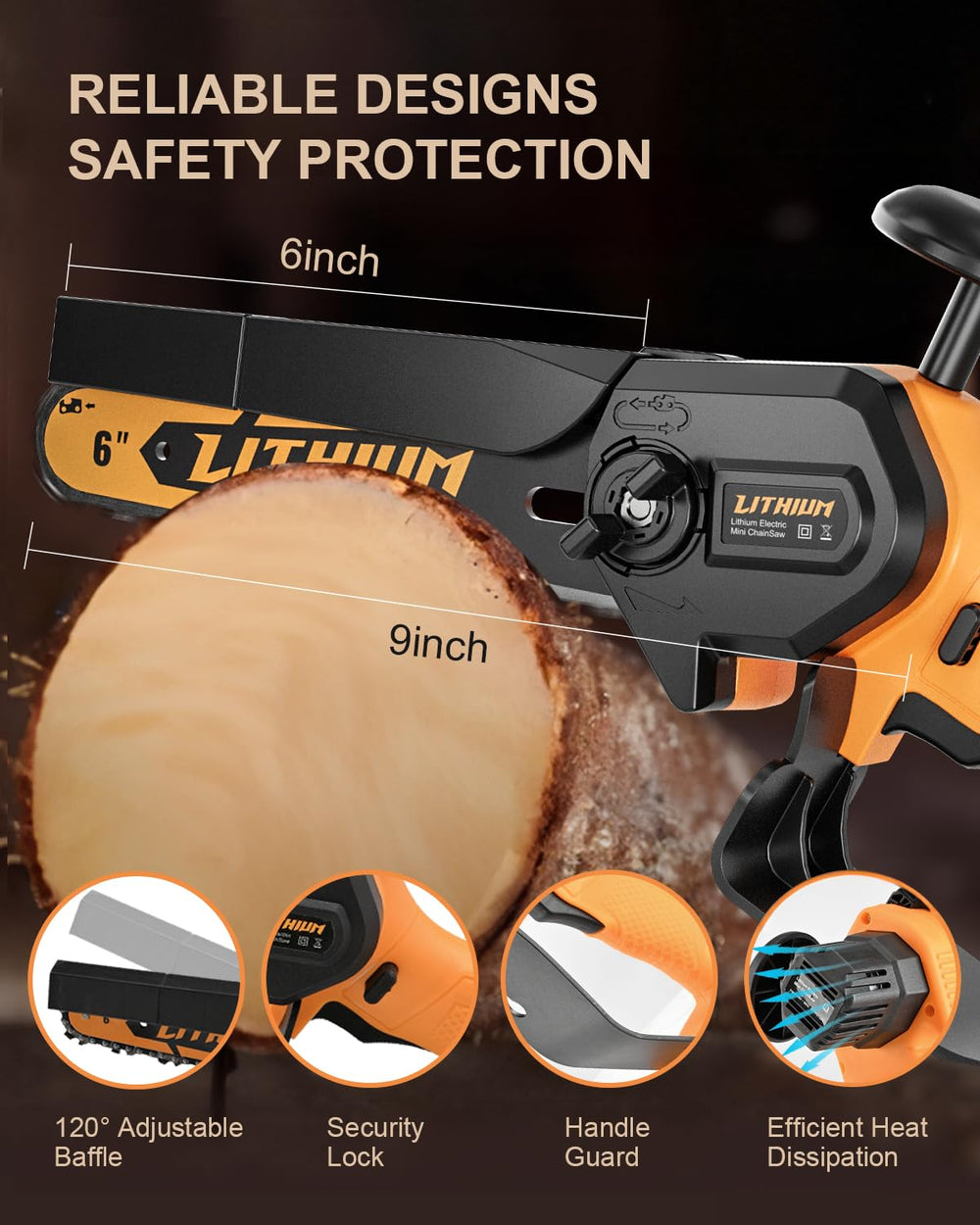 MGYM safety switch and splash guard detail showing protective feature benefit