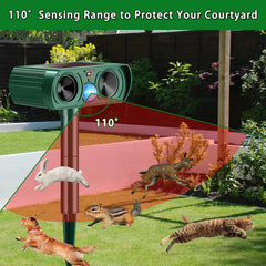 MHNKACA installed in a flower garden protecting plants with wide motion coverage