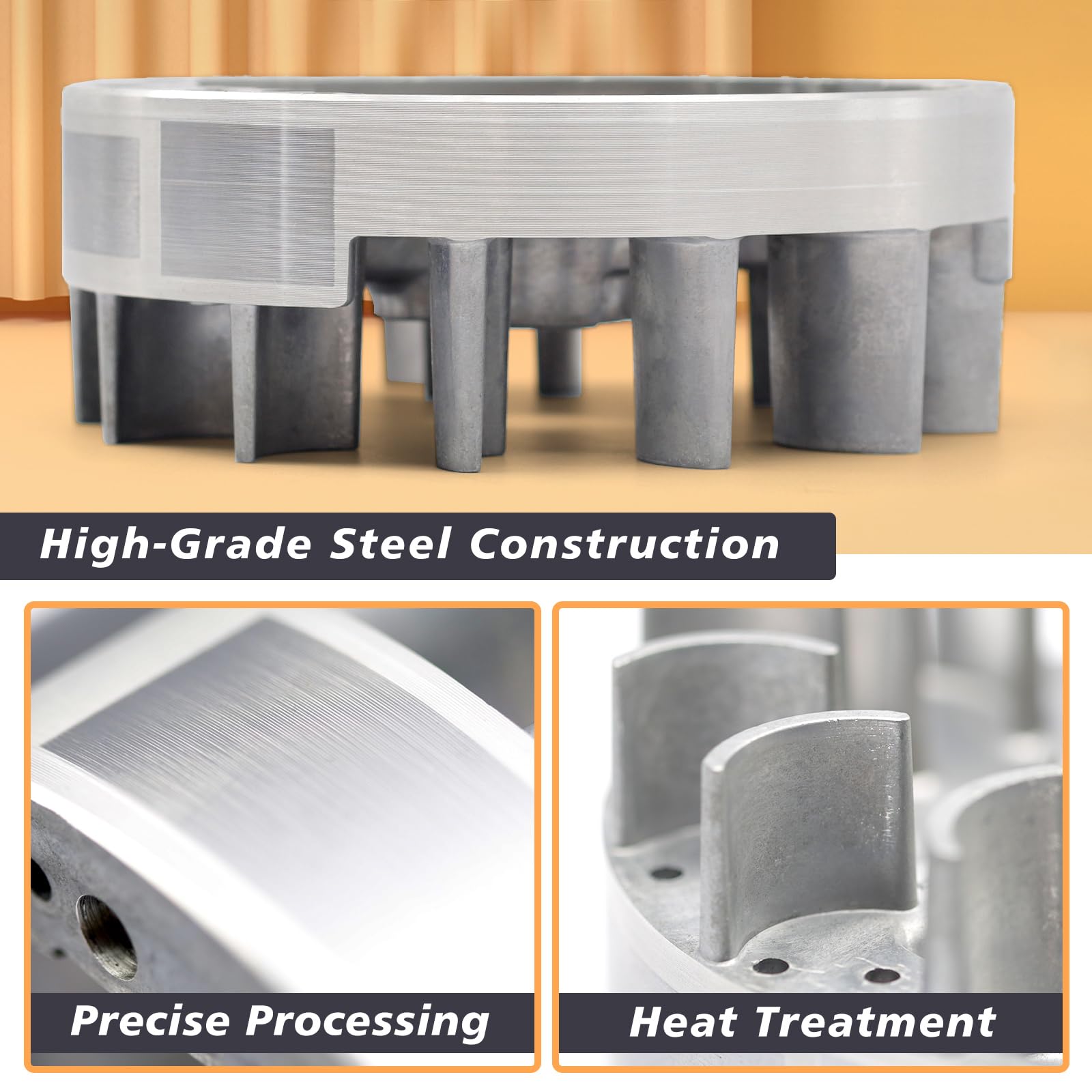 Mhrxusd flywheel keyway detail emphasizing exact alignment and ease of installation benefit