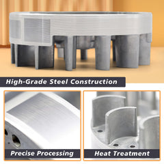 Mhrxusd flywheel keyway detail emphasizing exact alignment and ease of installation benefit