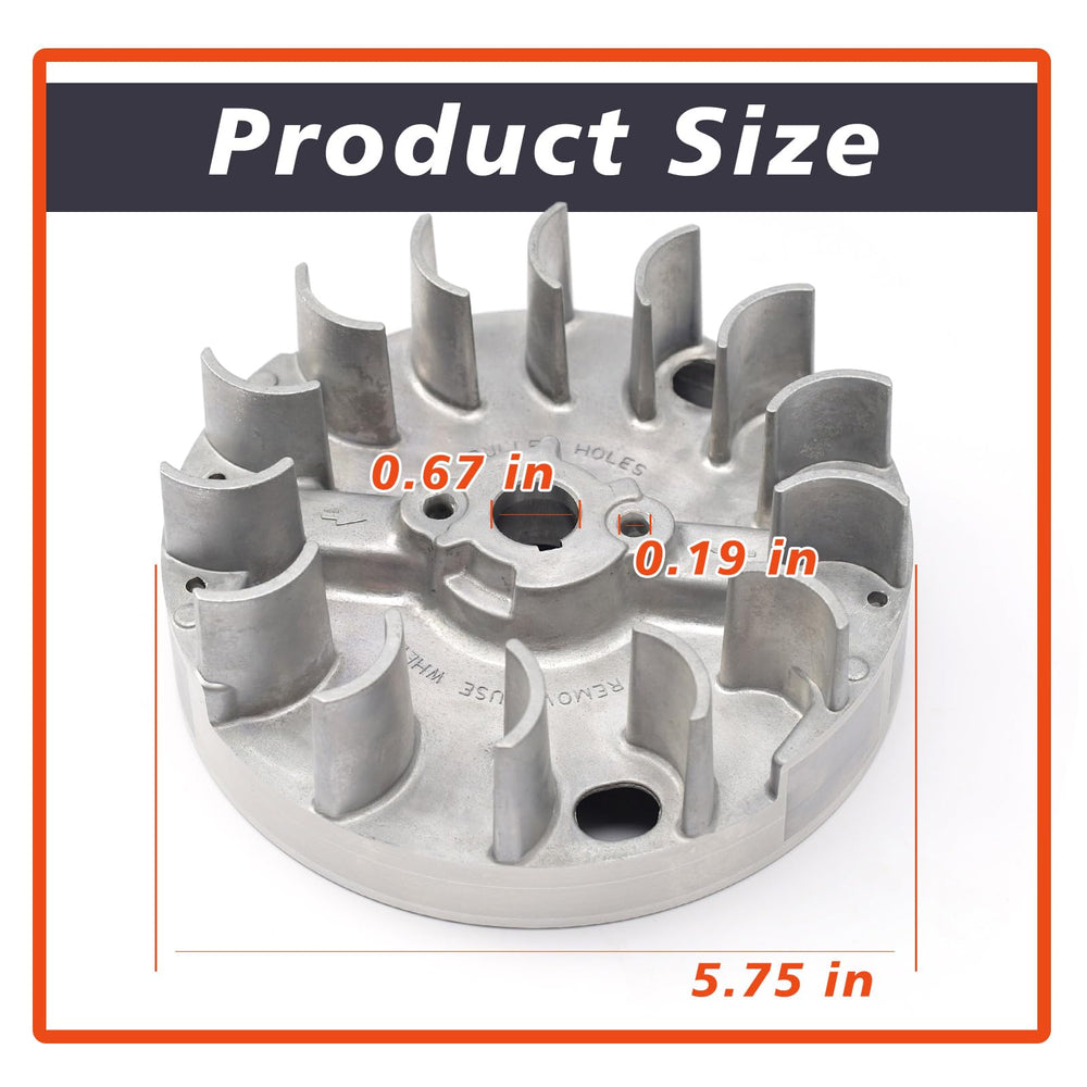 Mhrxusd flywheel packaging with part number highlighting correct OE match benefit