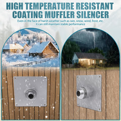 MHSLPD muffler body detail demonstrating coated alloy steel for long-lasting use
