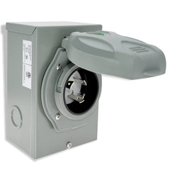Miady front inlet box showing secure exterior mounting and easy access