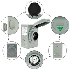 Miady green indicator light illuminated, confirming generator power presence