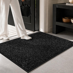 Mibao front packaging of 48x36 anthracite mat showing clean entry benefit