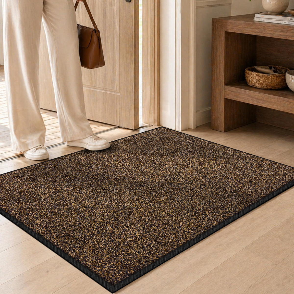 Mibao front view mat showing full coverage and welcome aesthetic