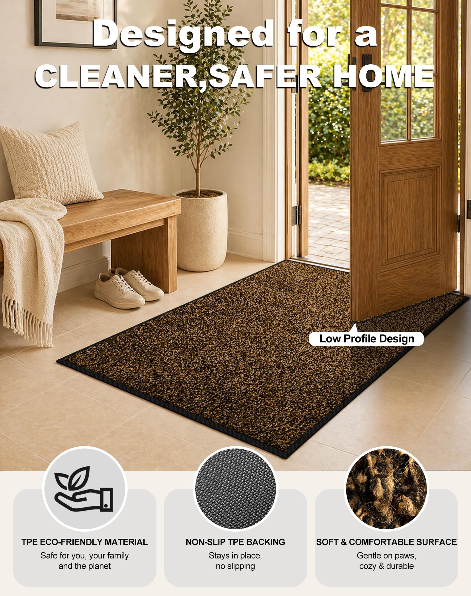 Mibao low-profile door clearance preventing jamming and smooth opening