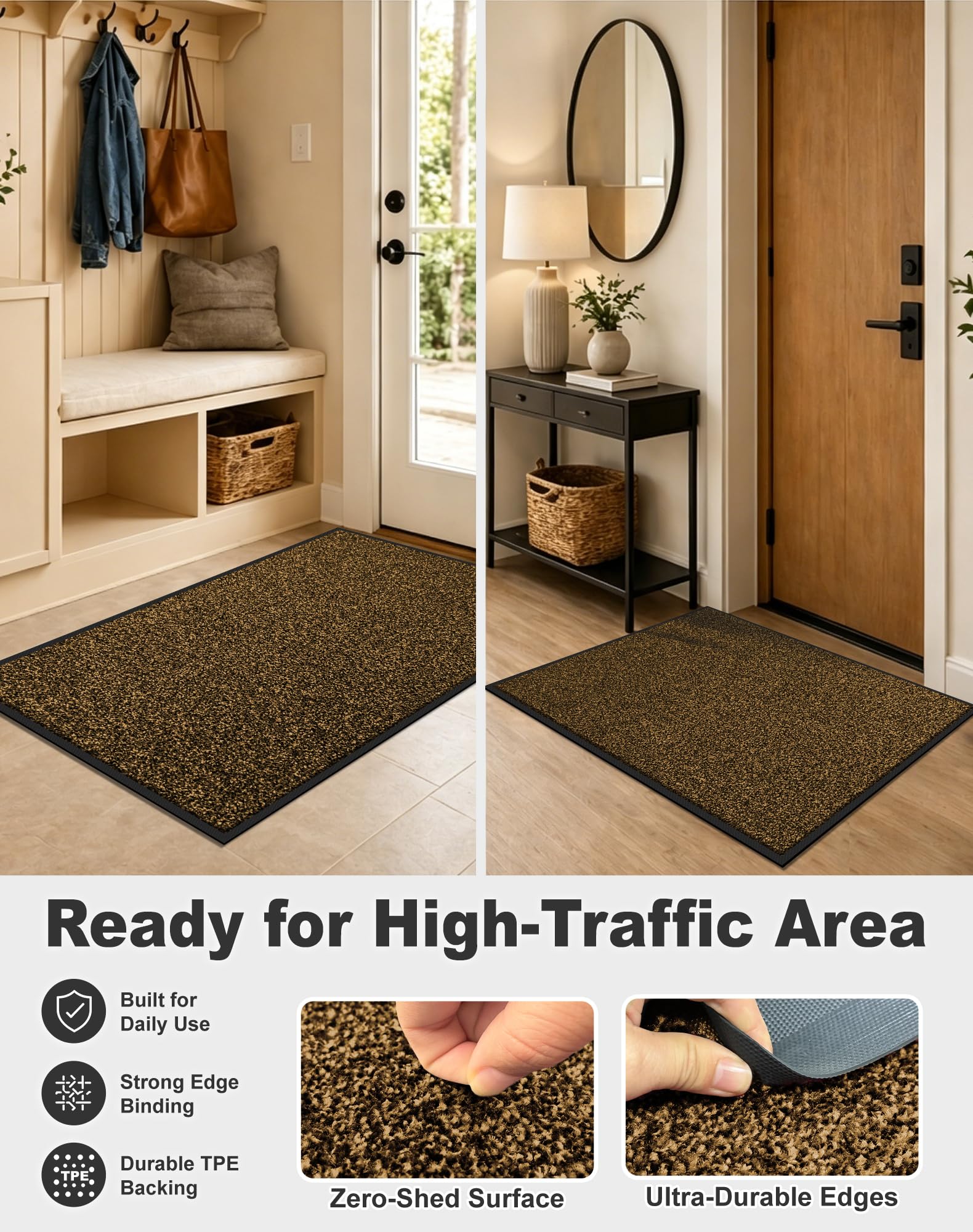 Mibao machine wash demonstration easy-care mat that cleans in a washer