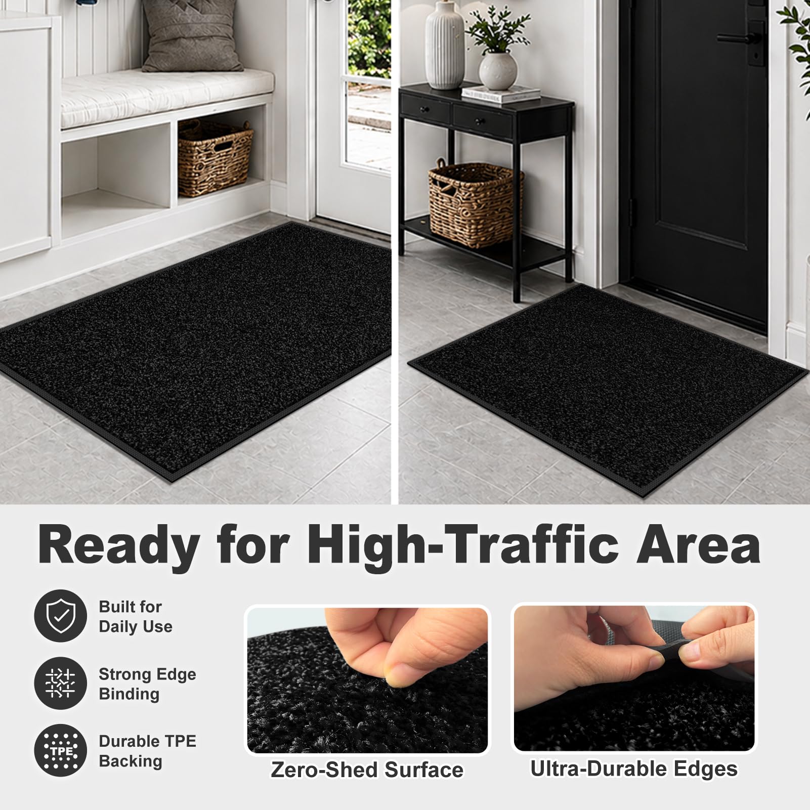 Mibao under-door clearance view proving low-profile design prevents jams