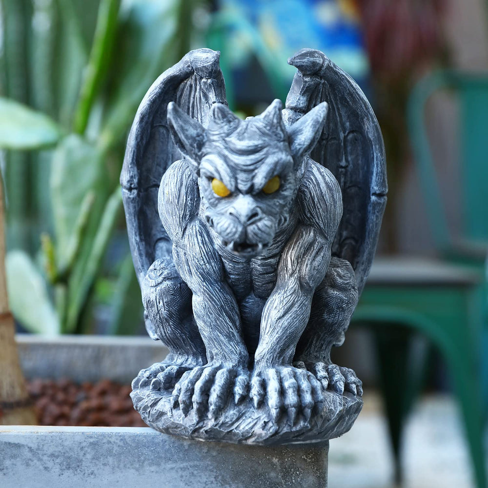 MIBUNG gargoyle next to ruler for size comparison and placement planning