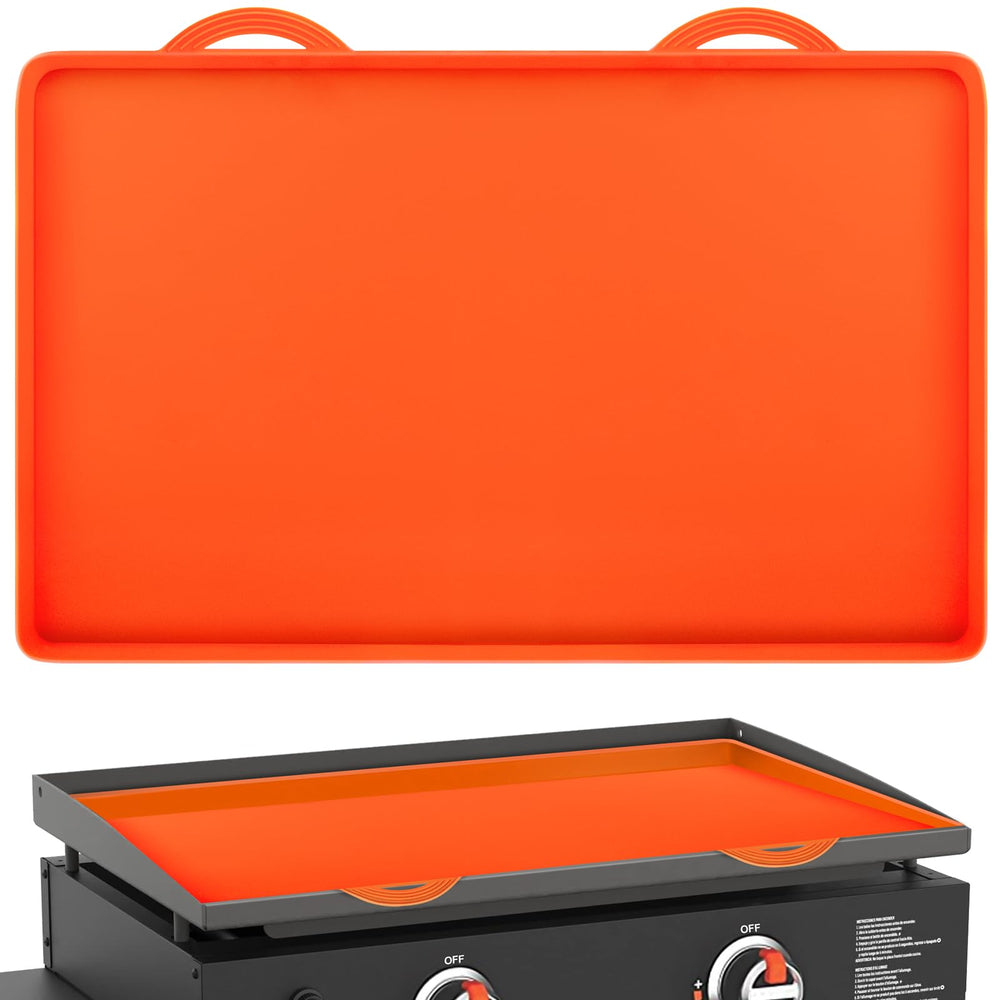 MICEYLIVE front view of 36-inch silicone griddle cover protecting surface and reducing dirt