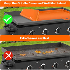 MICEYLIVE high-sided edge detail trapping moisture and protecting griddle edges