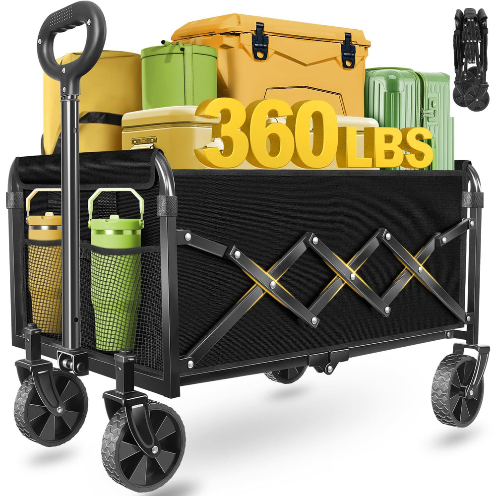 micieitie front view showing wagon ready to carry items, convenient transport