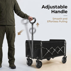 micieitie wagon in use at the beach transporting coolers and chairs for convenience