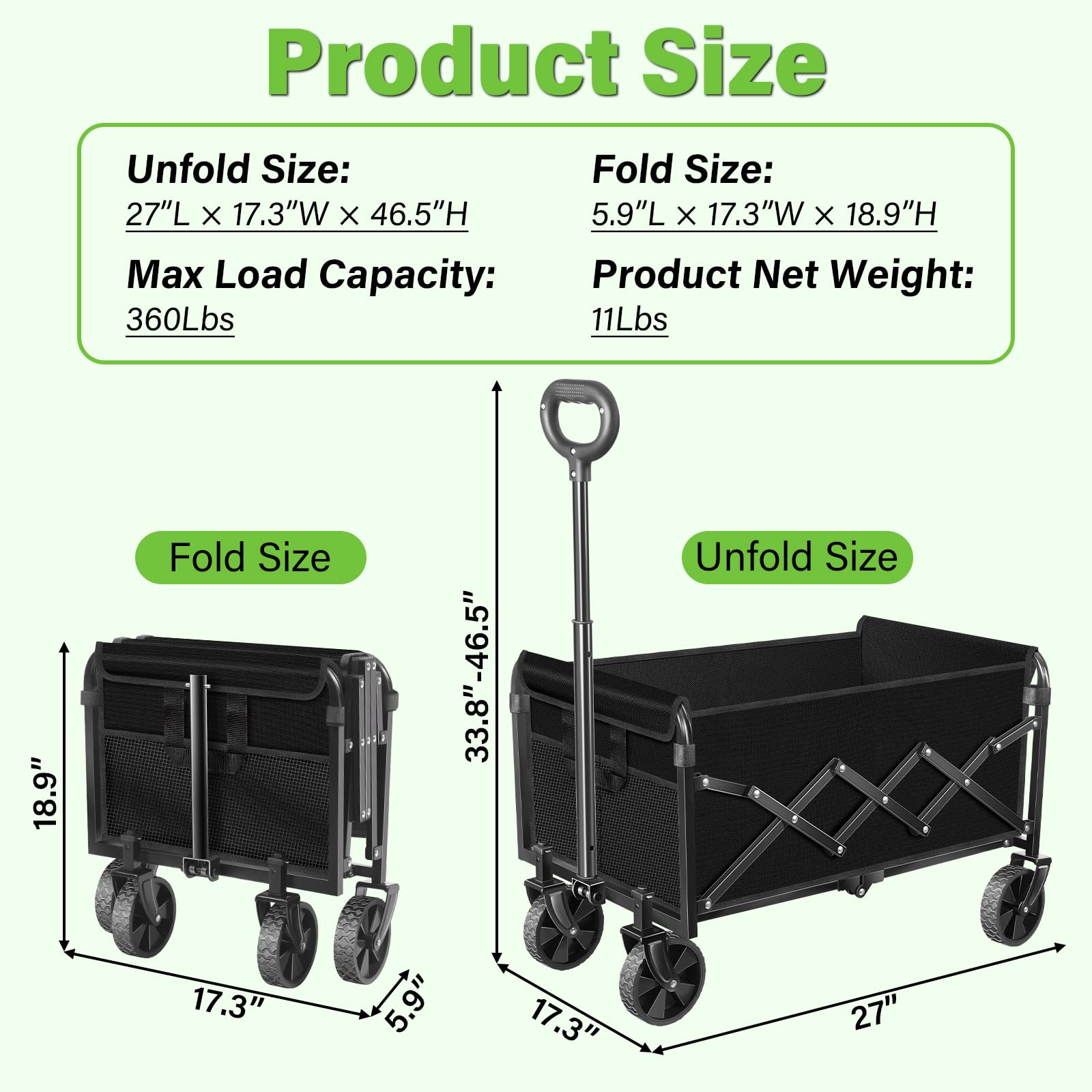 micieitie telescopic handle adjustment gives ergonomic pulling comfort