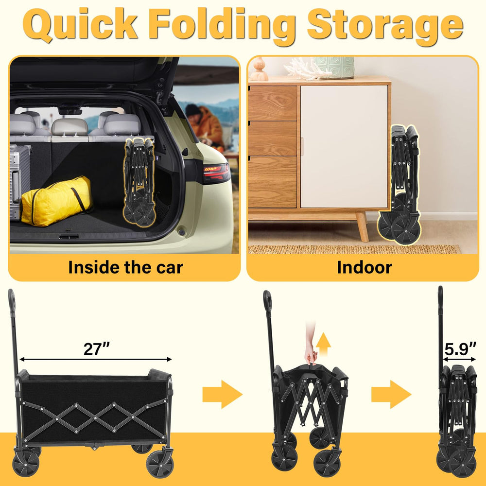 micieitie folded wagon fitting in car trunk, easy transport benefit