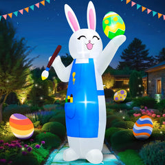 MICOCAH front view 8ft bunny showing cheerful design and curb appeal
