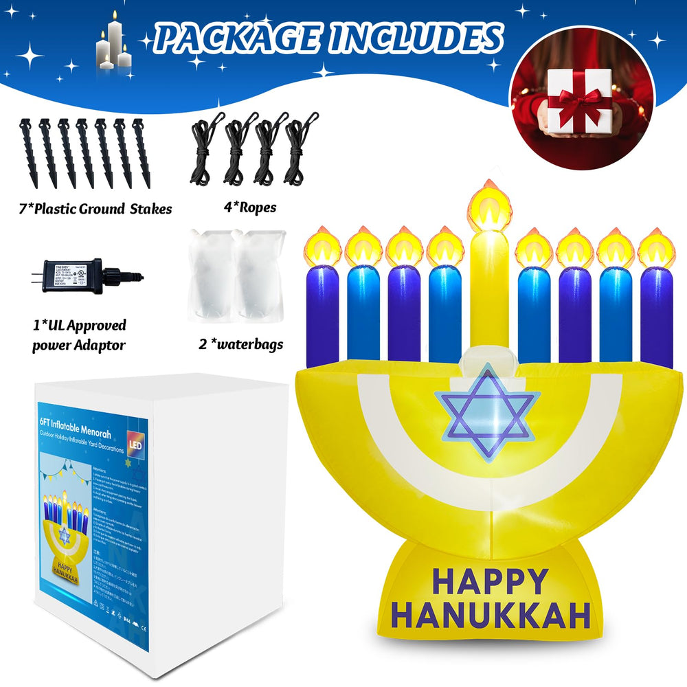 MICOCAH menorah folded and packed for compact post-holiday storage