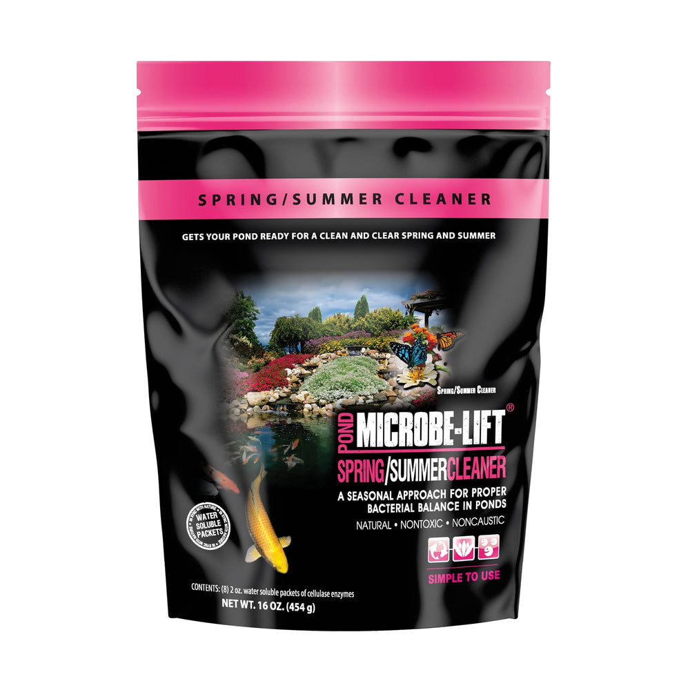 MICROBE-LIFT front packaging showing product and safe-for-koi benefit