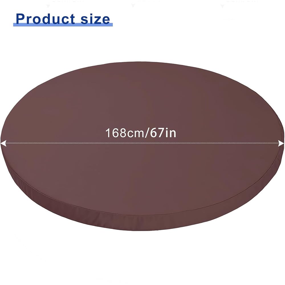 MICTONY cover fitted on round cushion demonstrating secure fit