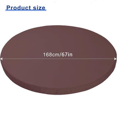 MICTONY cover fitted on round cushion demonstrating secure fit