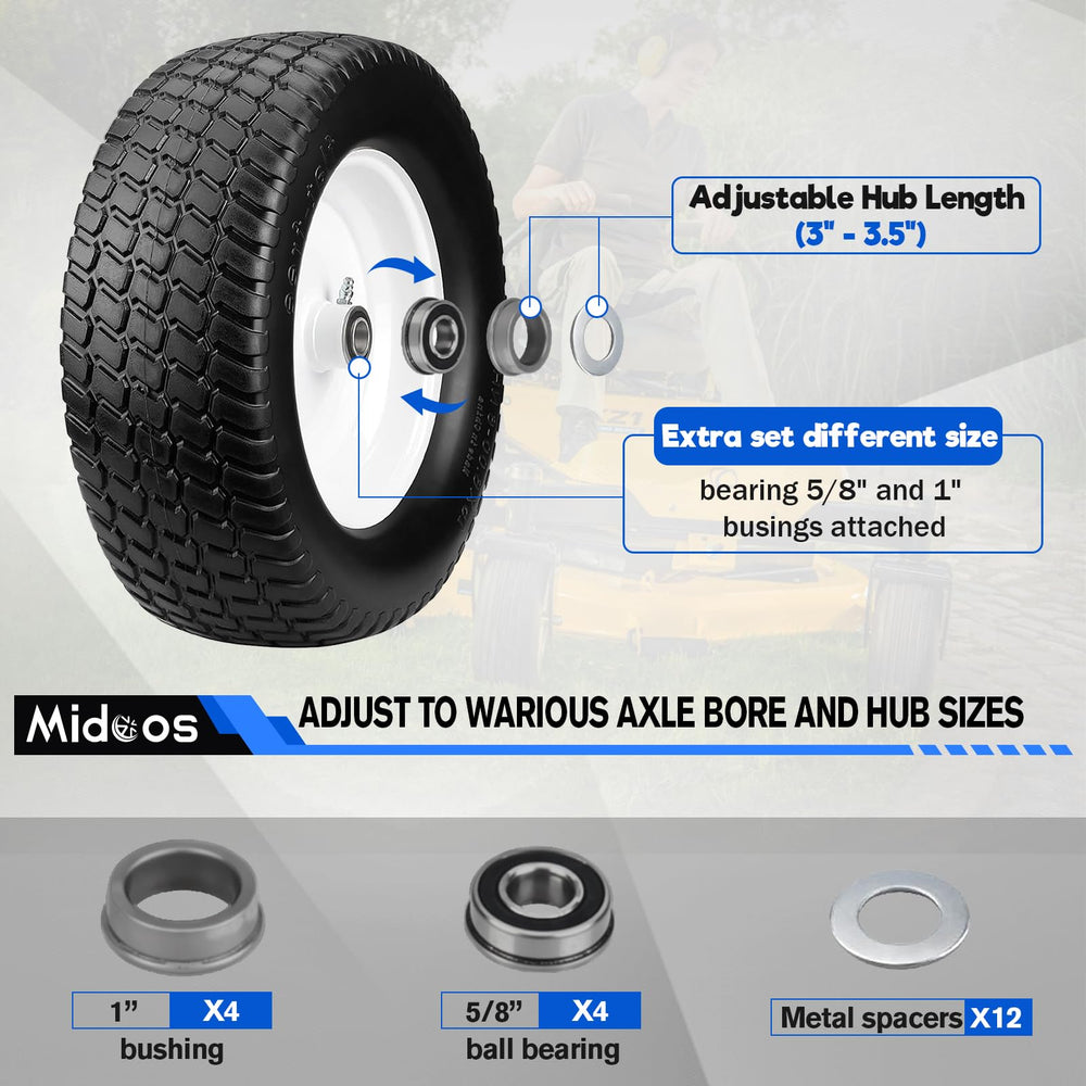 Midcos extra adapters, bushings and spacers for easy fitment