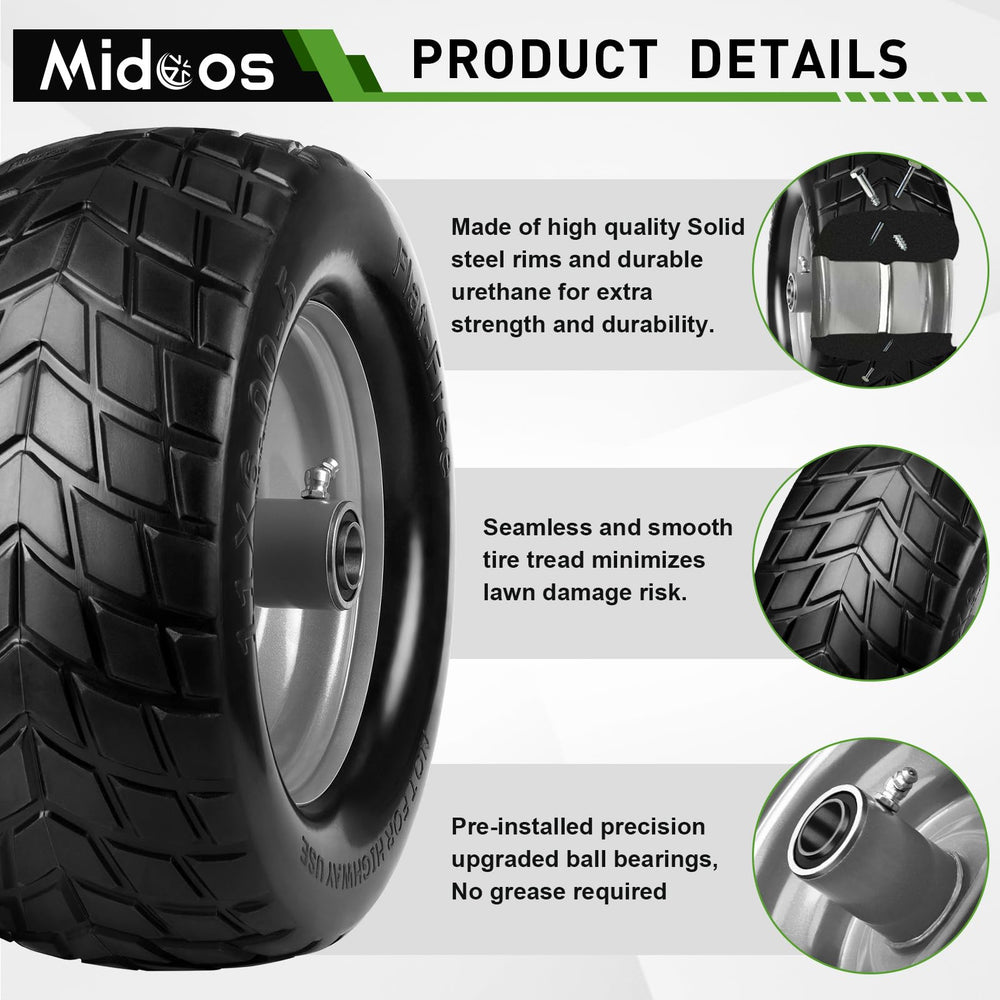 Midcos side profile of tire tread showing non-slip pattern for improved traction