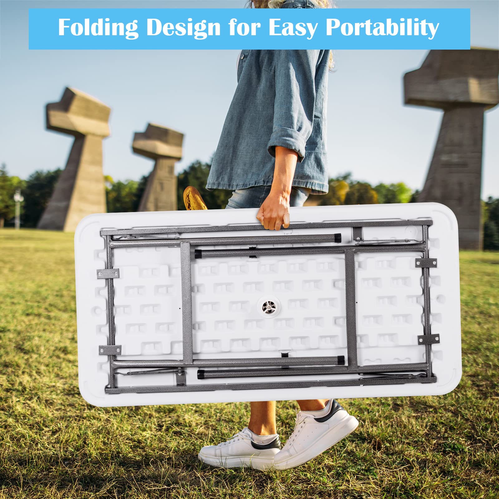 middow folded flat for storage demonstrating compact transportability