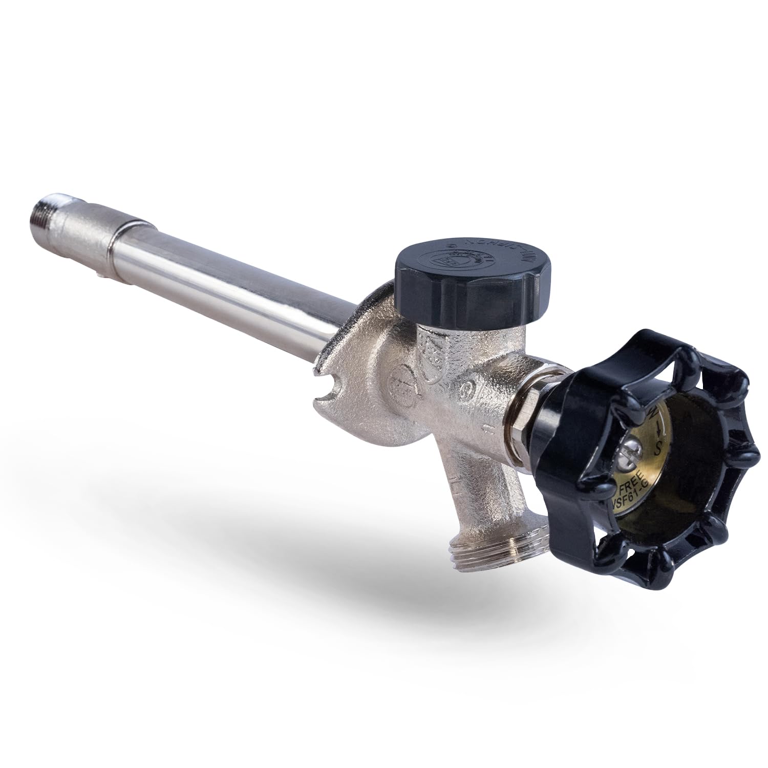 Midline Valve front view showing chrome sillcock and polished finish benefit