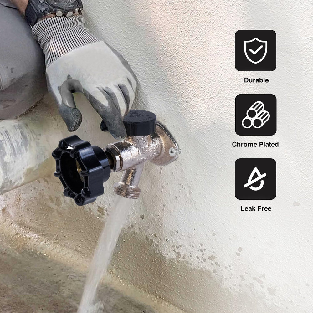 Midline Valve installed on exterior wall demonstrating practical outdoor use