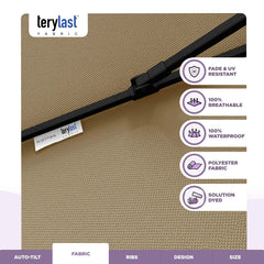 Midtown Umbrellas reinforced ribs and hub detail showing structural durability and wind resistance