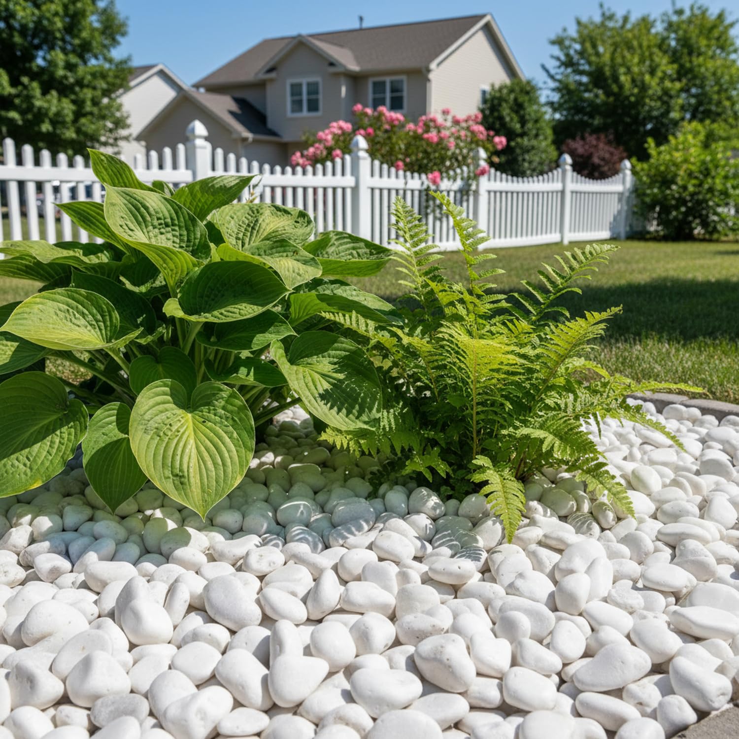 Midwest Hearth pebbles in a fairy garden creating whimsical, low-maintenance décor