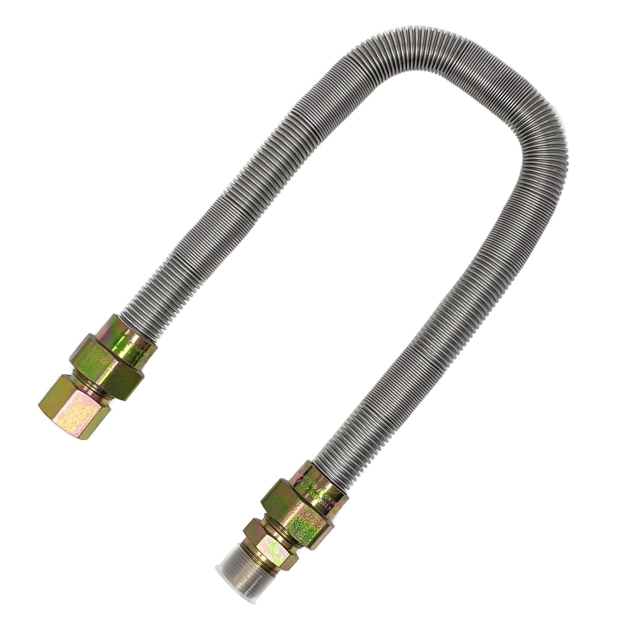 Midwest Hearth front fittings view showing threaded ends and easy connection benefit