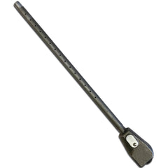 Midwest Hearth front view of 19.5-inch burner pipe showing durable iron construction and fit