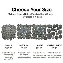 Midwest Hearth stones in a gas fire bowl showing natural flame enhancement benefit