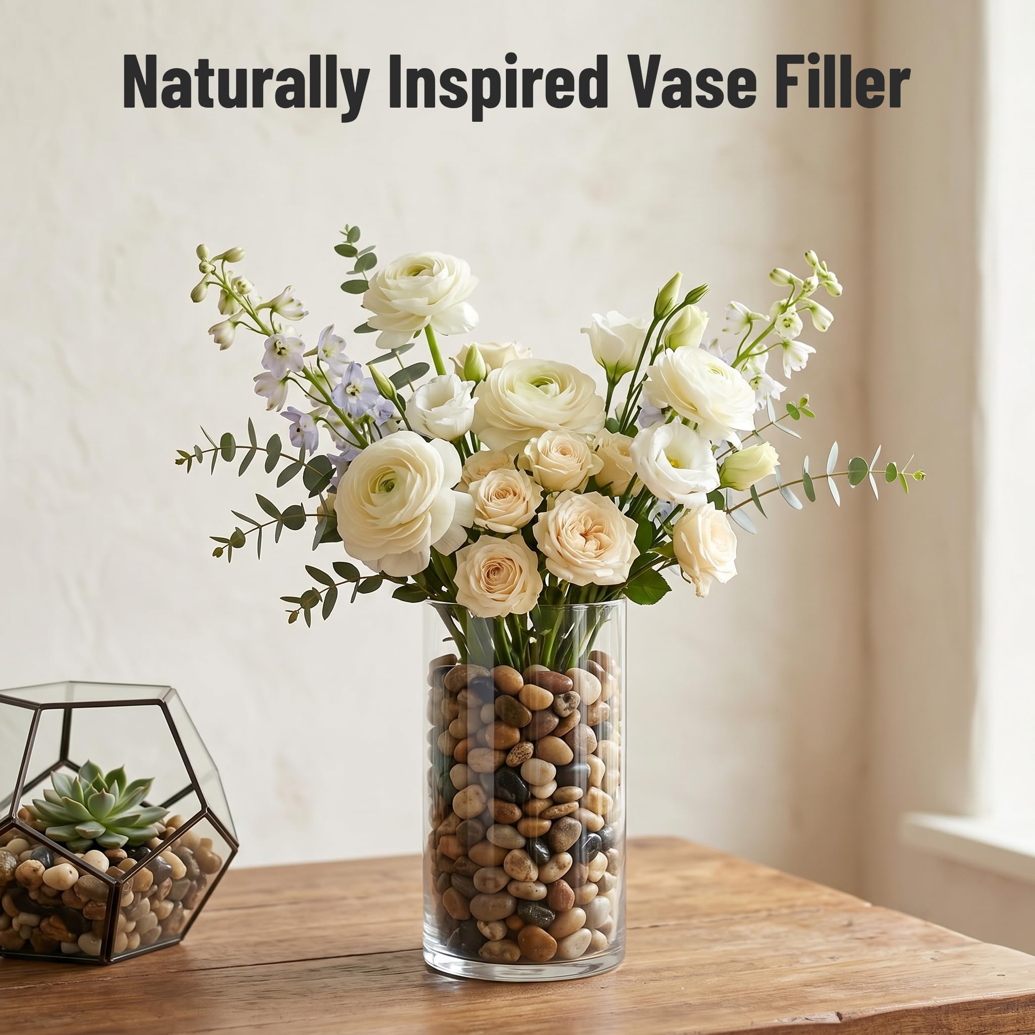Midwest Hearth filling a decorative vase adding color and stable support