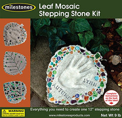 Midwest Products finished leaf stepping stone in garden displaying lasting decor
