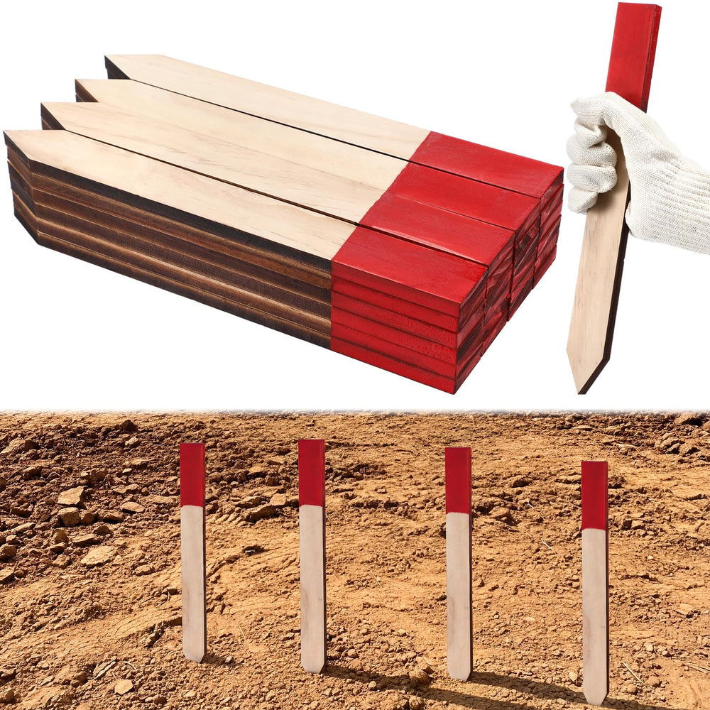 Mifoci front pack of 24 wooden stakes showing quantity and packaging benefit