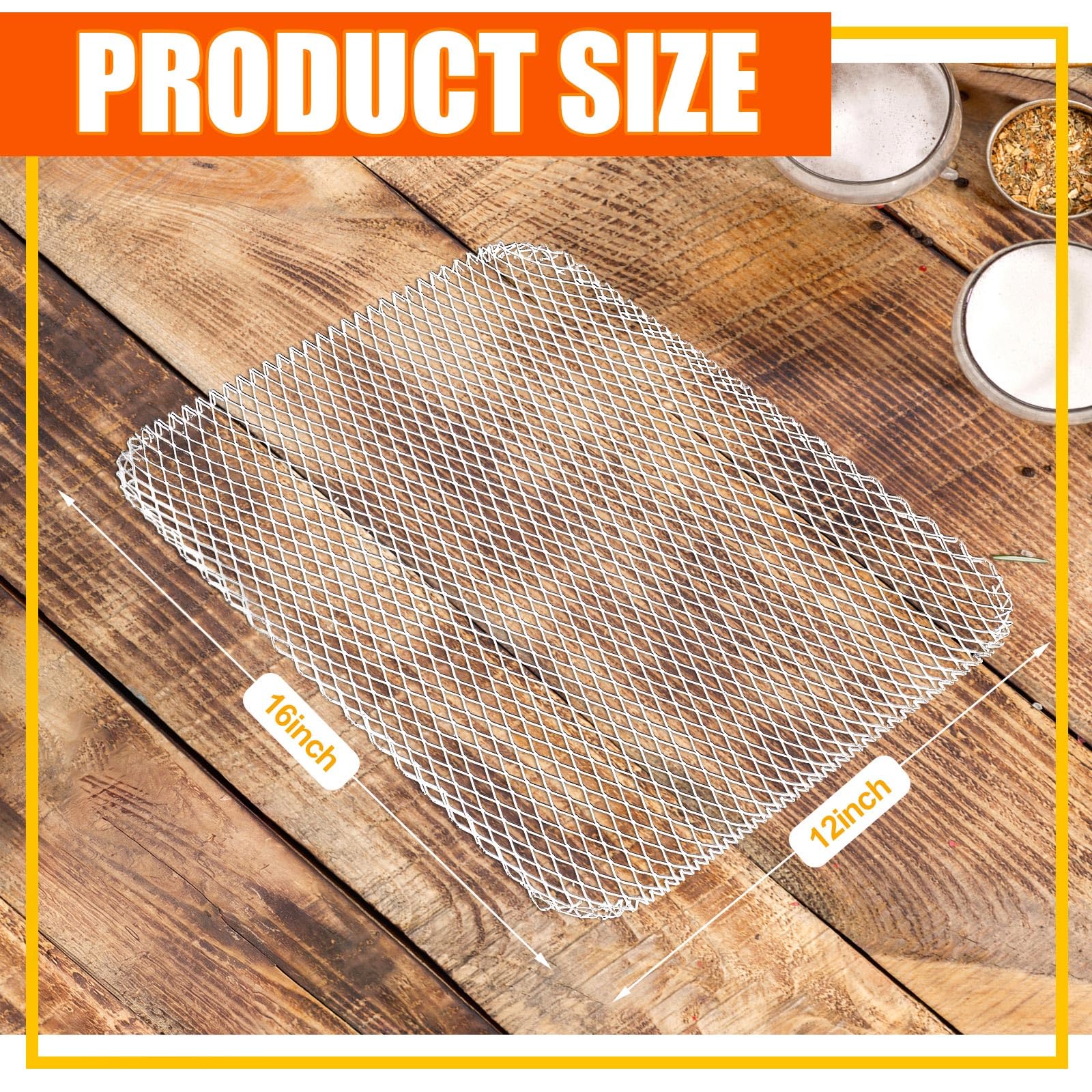 Mifoci close-up of aluminum mesh texture highlighting nonstick and heat resistance