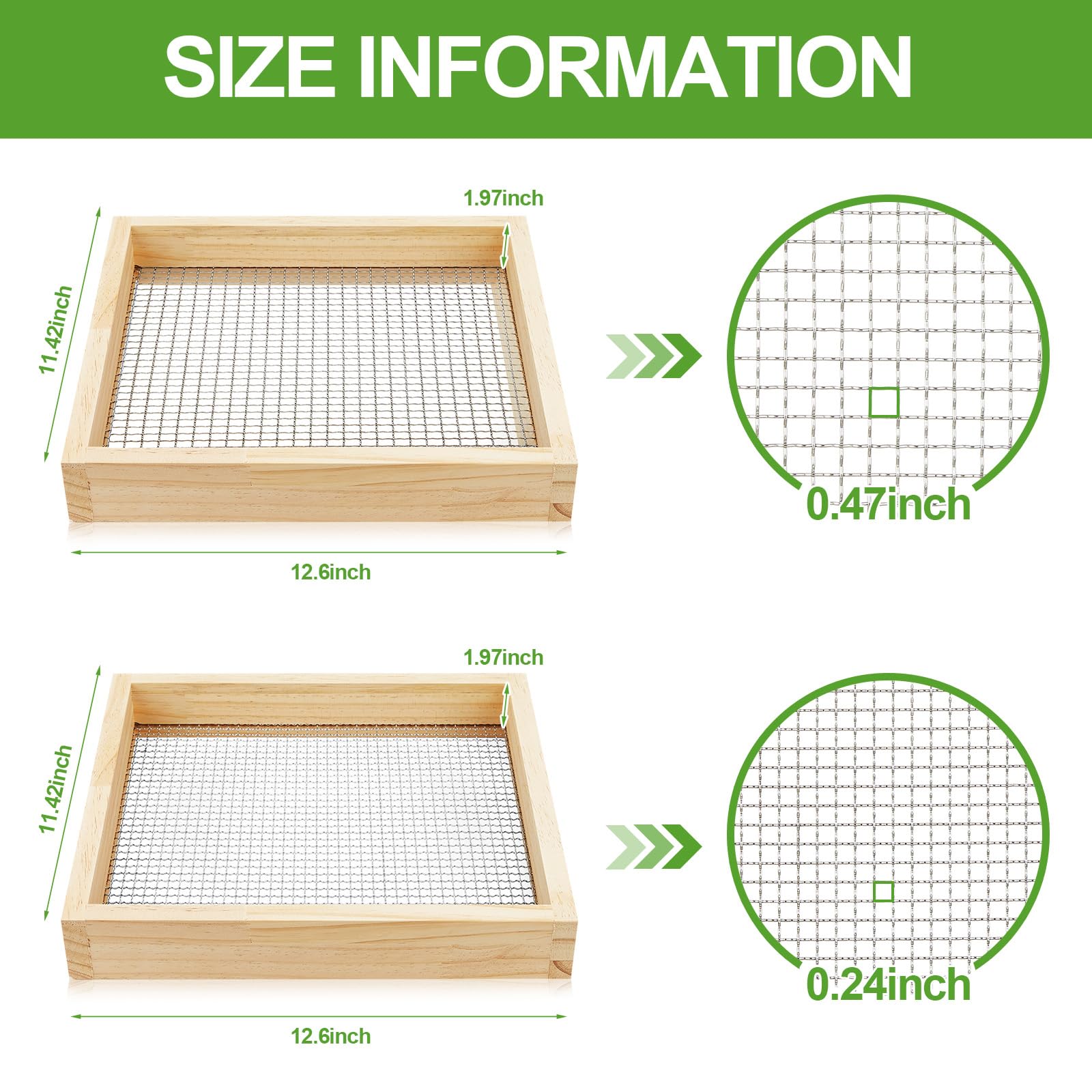 Mifoci closeup of stainless-steel mesh showing durable screening benefit