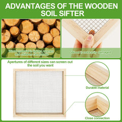 Mifoci detail of wooden frame and screwed corner offering sturdy grip