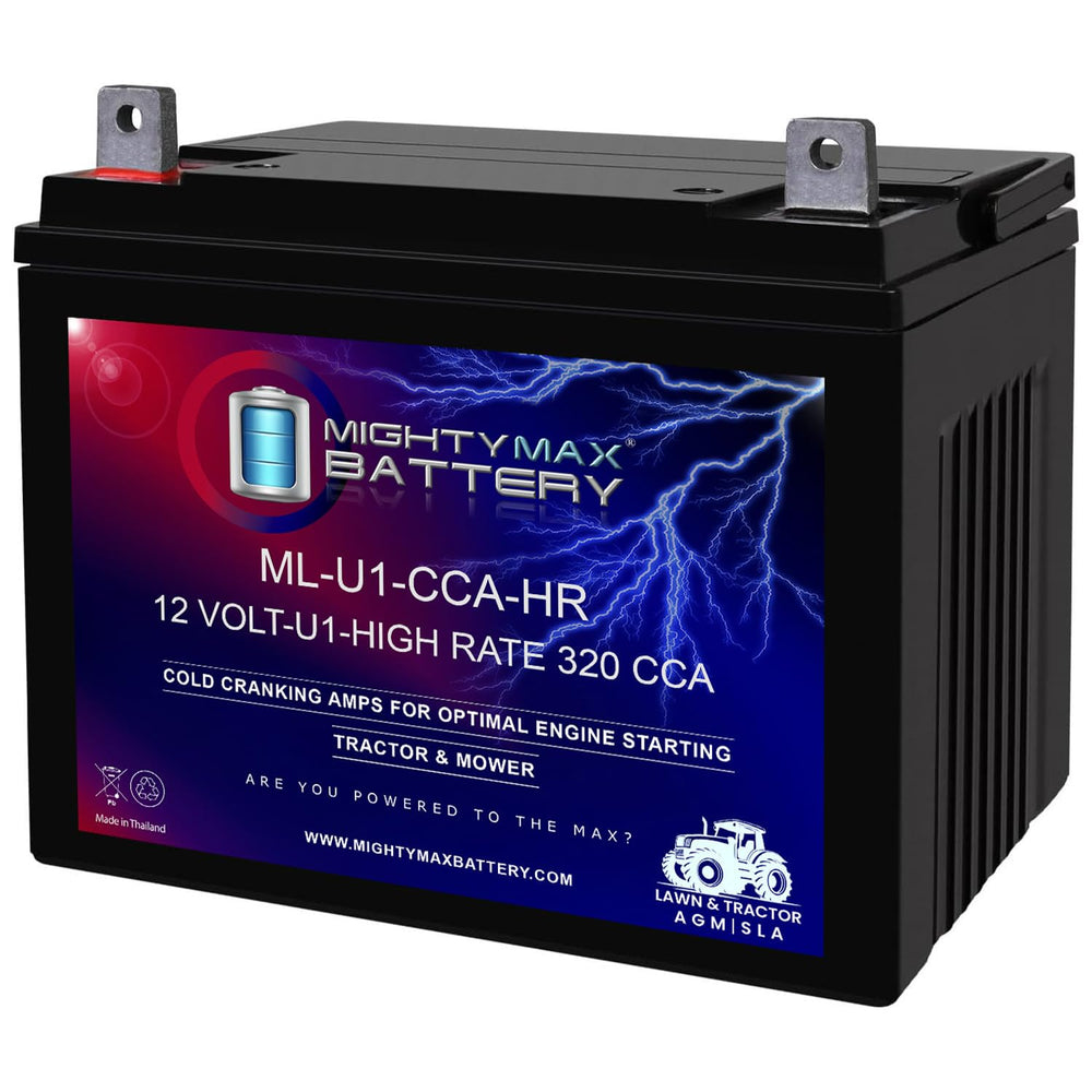 Mighty Max front view of battery showing compact U1 profile and reliable power