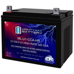 Mighty Max front view of battery showing compact U1 profile and reliable power