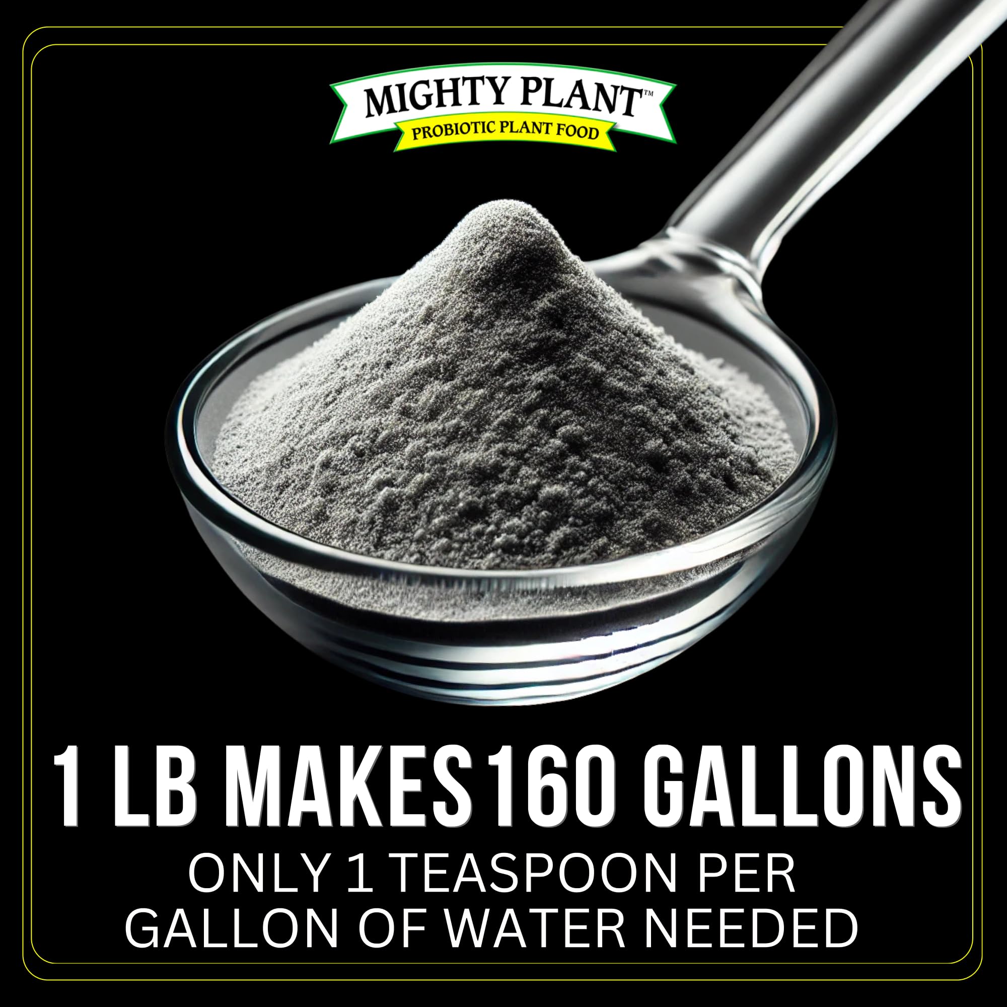 Mighty Plant measured scoop beside scale for accurate feeding