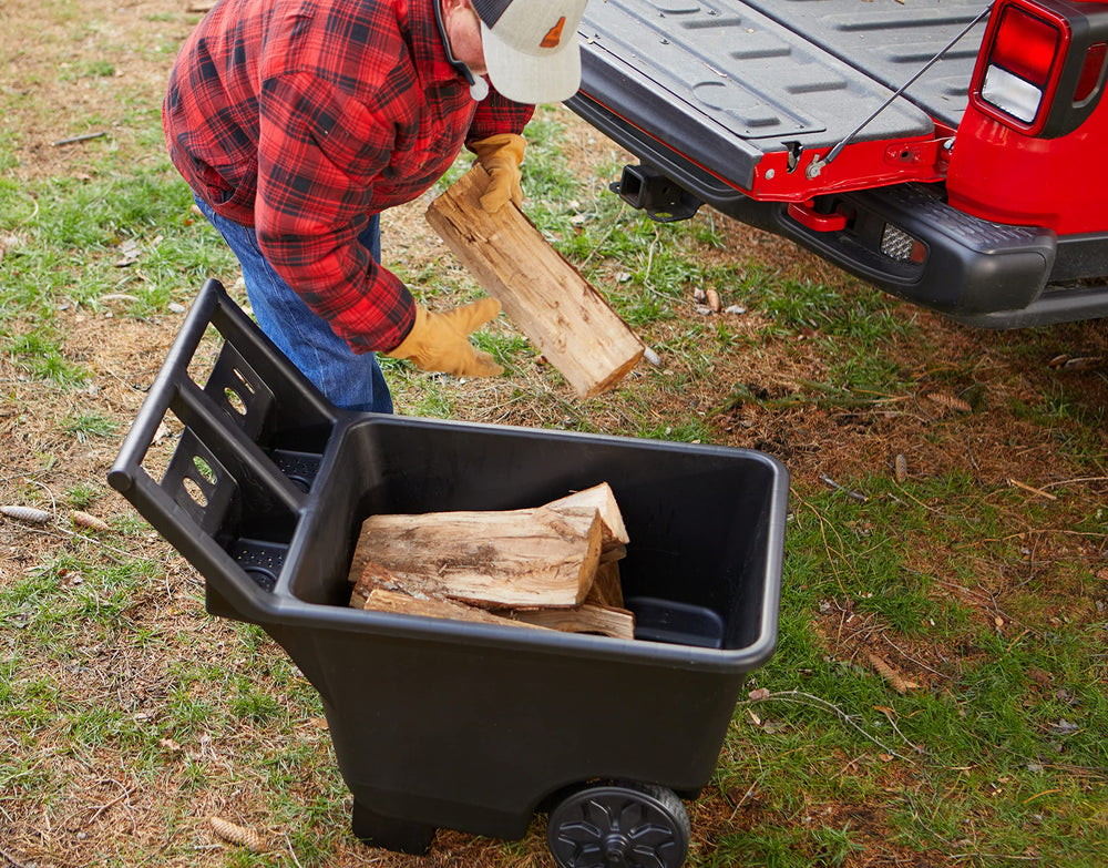Mighty Tuff handle close-up with built-in tool storage and drink holder convenience