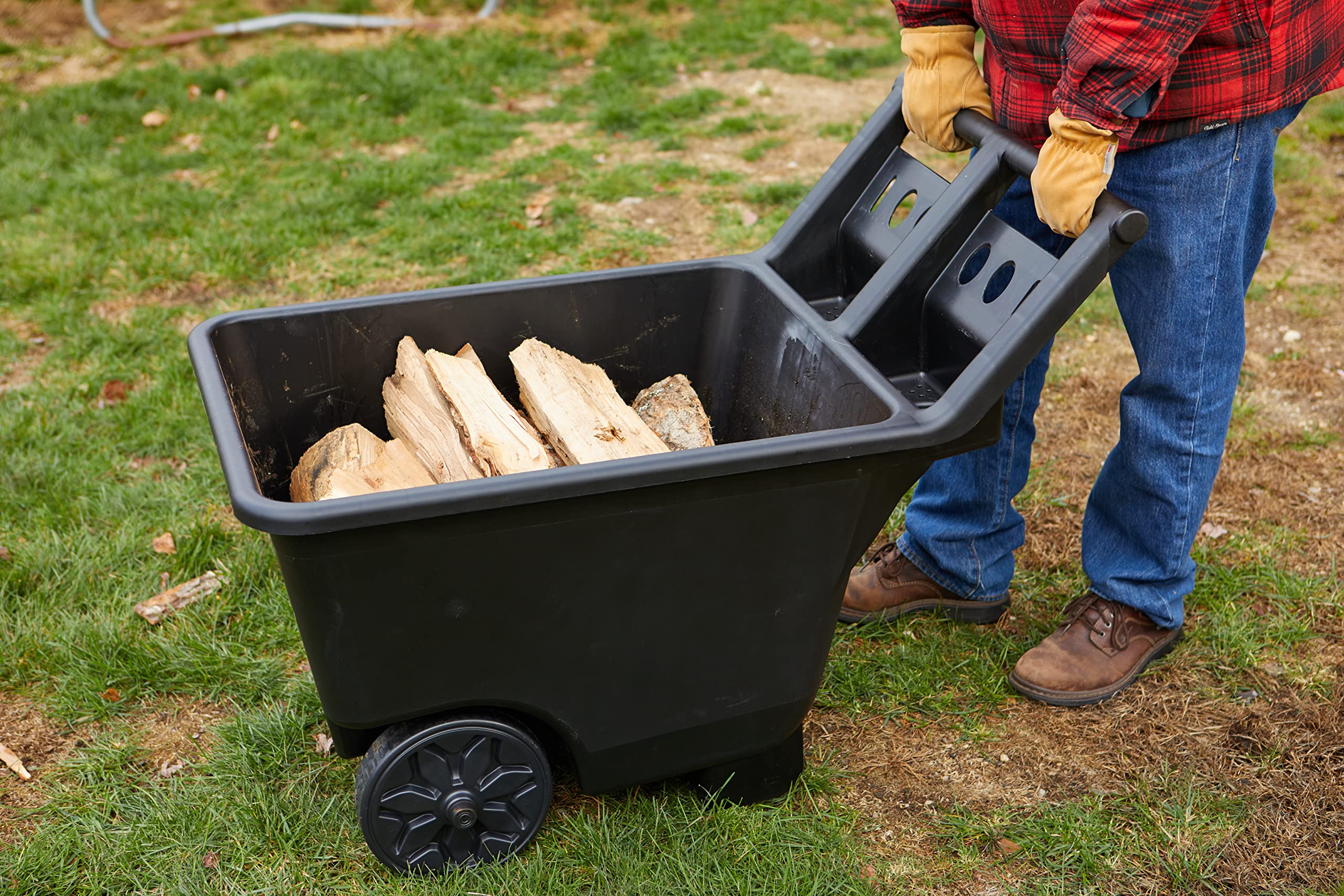 Mighty Tuff wheel and rear footing detail providing stability and safer loading