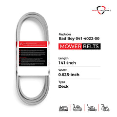 MightyRugged belt laid flat showing 141 inch length and correct width benefit