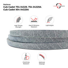 MightyRugged belt edge with stamped length and width for quick verification and correct sizing