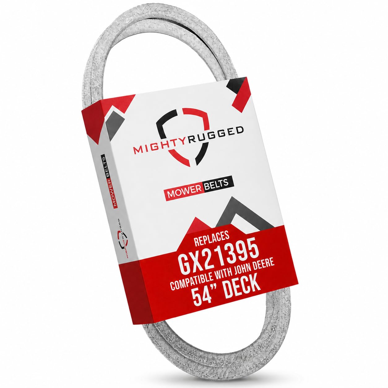 MightyRugged belt front packaging showing model and benefits for quick identification