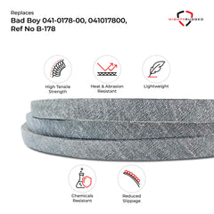 MightyRugged belt laid beside ruler showing the 181 inch length for correct fit